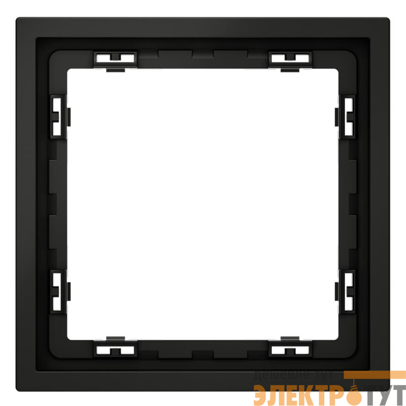 Рамка 1-м S70 пластик. черн. матов. Voltum VLS100108