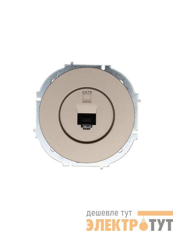 Розетка компьютерная СП OSEN RJ45 кат.6 механизм титан LEZARD 743-3788-140