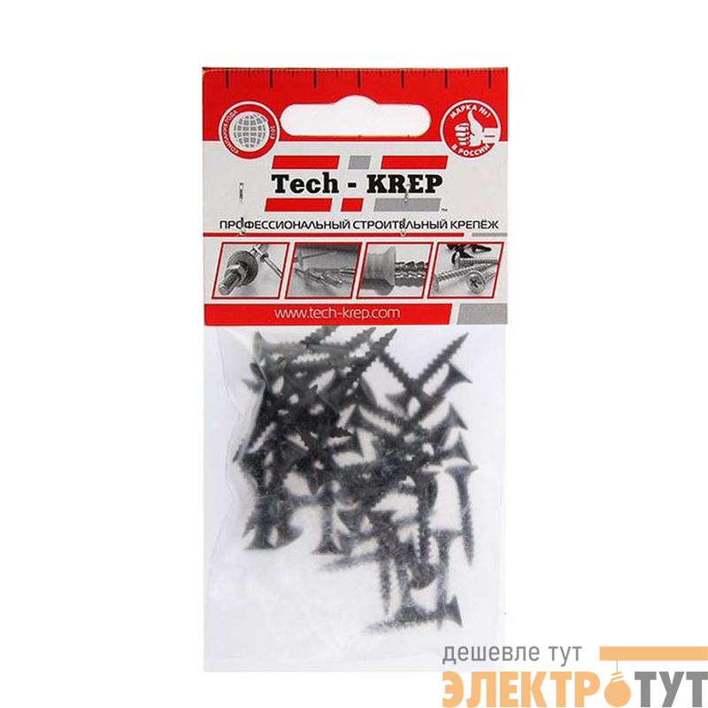 Саморез гипсокартон-металл 3.5х25 (пакет) (уп.40шт) Tech-Krep/Zitar 102378