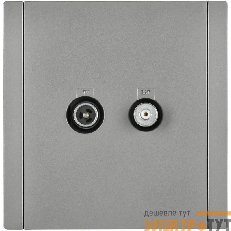 Розетка 2-м TV+SAT FORTE&PIANO FP538 сталь IEK FP-AF20-O-K46