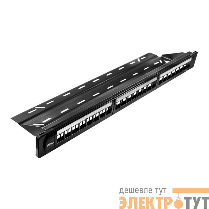 Патч-панель модульная для Keystone Jack 19дюйм под 24 модуля UTP 1U SUPRLAN 10-0401