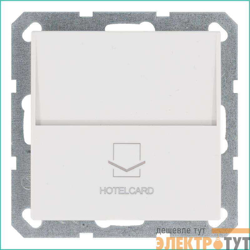 Выключатель карточный 10А IP20 отельный механизм бел. глянцевый Jasmart G6209W
