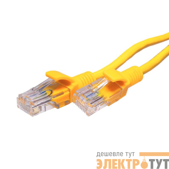 Патч-корд UTP 5e 4х2 26AWG (7х0.16мм) Cu LSZH 3м желт. SUPRLAN 10-0164