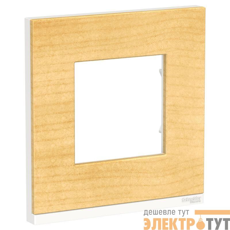 Рамка 1-м UNICA PURE горизонт. клен/бел. SchE NU600283