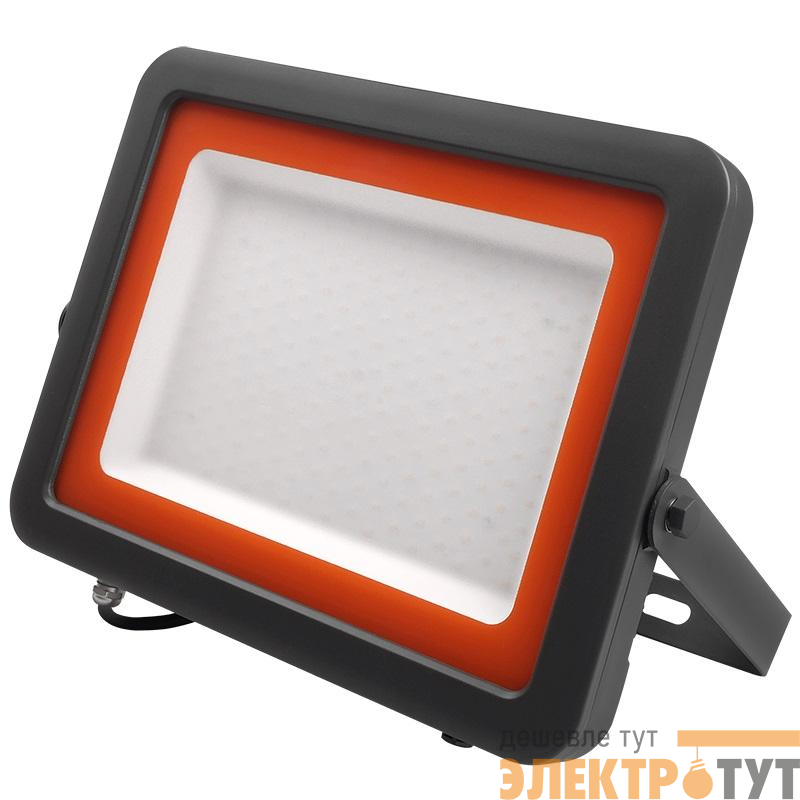 Прожектор светодиодный PFL-S2 200Вт 6500К IP65 220–240В ДО с клапаном закален. матов. стекло сер. JazzWay 5002173D