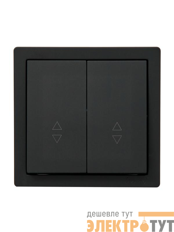 Выключатель проходной 2-кл. ОП LETO черн. бархат LEZARD 752-4200-106