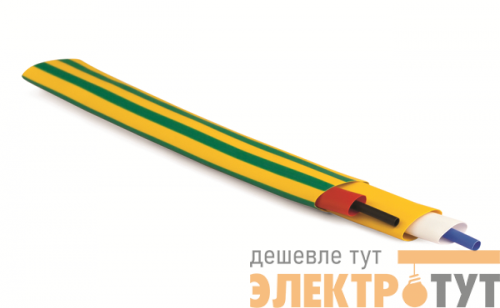 Трубка термоусадочная тонкостен. 2.4/1.2 желт./зел. (уп.100шт) DKC 2NA20124GY