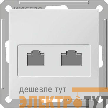 Механизм розетки телеф. + комп. 2-м СП W59 бел. SchE RSI-251TK5E-1-86 (РСИ-251ТК5Е-1-86)