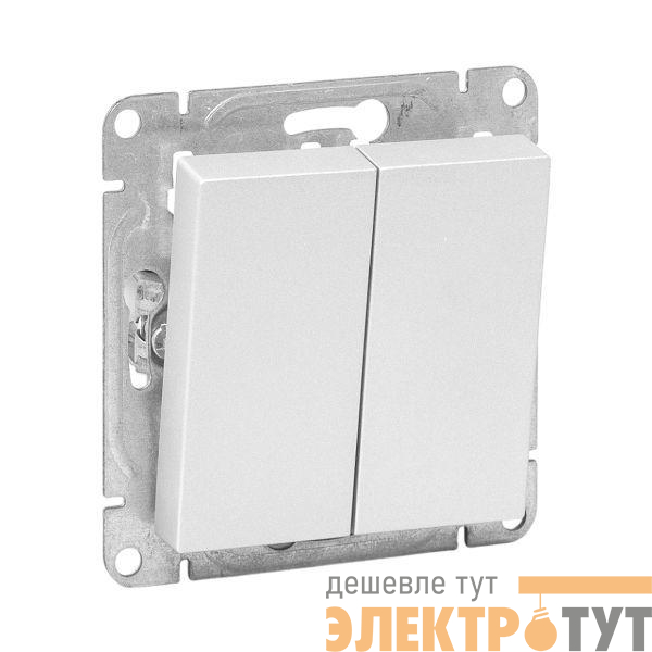 Выключатель кнопочный 2-кл. СП Эпика механизм алюм. EKF UP1-SWA-23