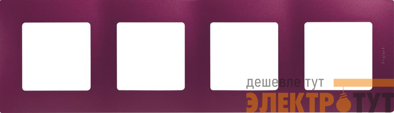 Рамка 4-м СП Etika IP20 сливовый IEK 672564