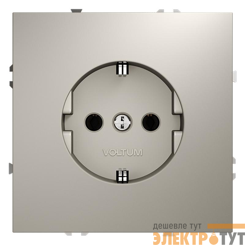 Розетка 1-м СП S70 16А с заземл. механизм кашемир Voltum VLS040103