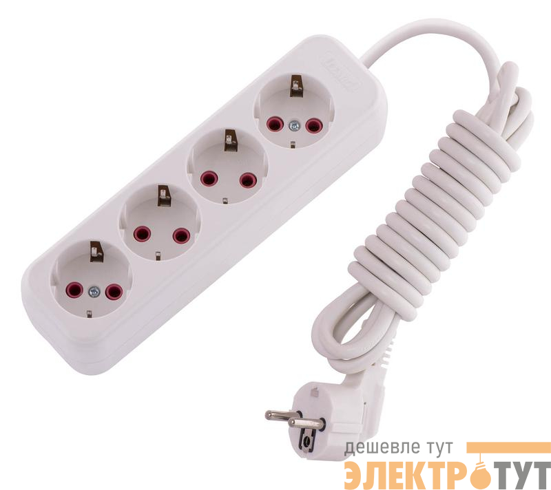 Удлинитель 4х3м с заземл. 16А IP20 Lila LEZARD 720-0403-401