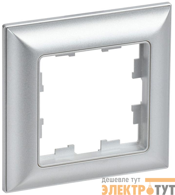 Рамка 1-м BRITE РУ-1-Бр алюм./алюм. IEK BR-M12-12-K47