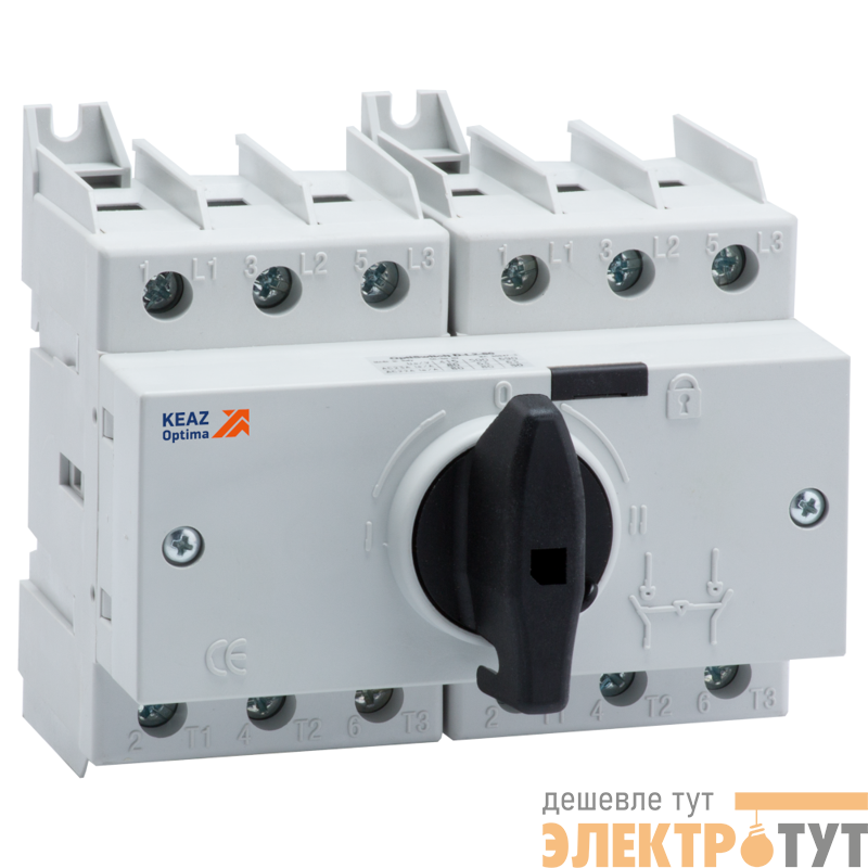 Выключатель-разъединитель реверсивный 3п 80А OptiSwitch DI-80-3C КЭАЗ 332082