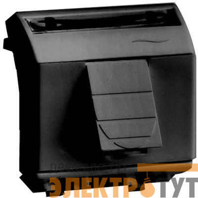 Розетка компьютерная СП 2мод. Brava RJ45 кат.6 черн. DKC 77451N