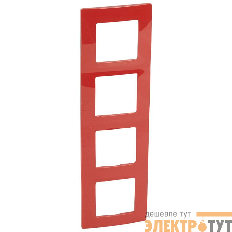 Рамка 4-м СП Etika IP20 красн. IEK 672534