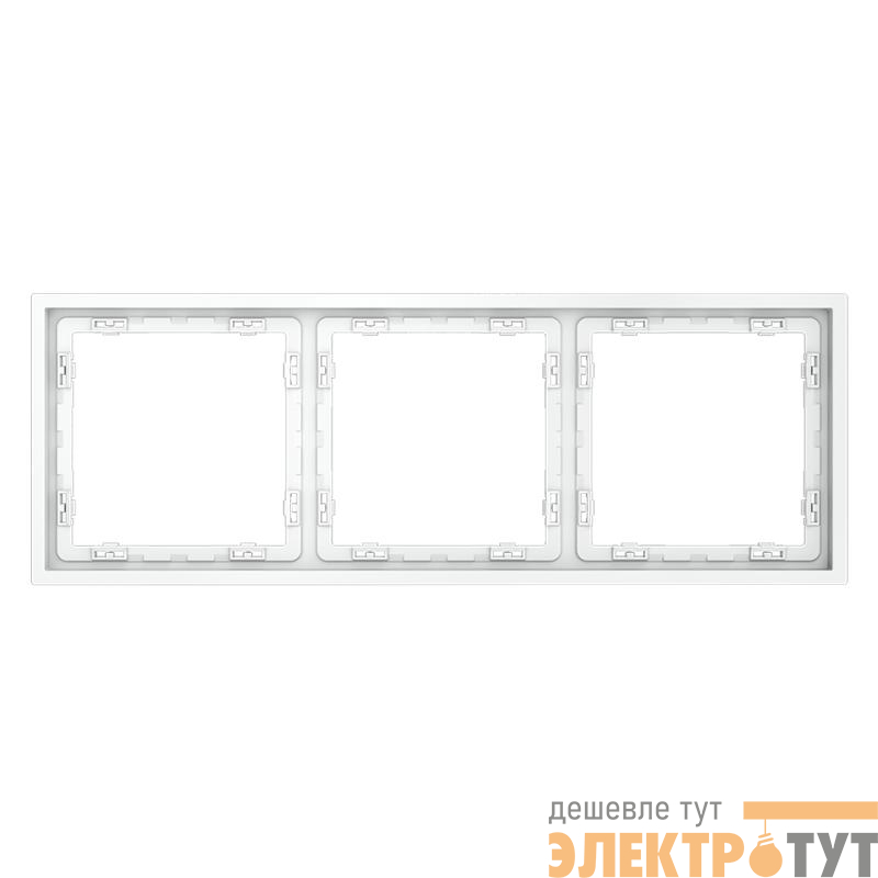 Рамка 3-м S70 пластик. бел. матов. Voltum VLS100302