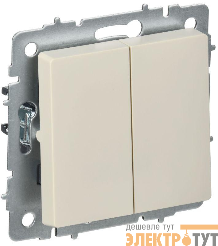 Выключатель перекрестный 2-кл. СП BRITE ВС10-2-3-БрКр 10А механизм беж. IEK BR-V23-0-10-K10