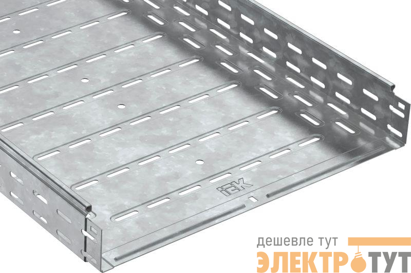 Лоток листовой перфорированный 400х80 L2000 сталь 1мм оцинк. IEK CLP10-080-400-2