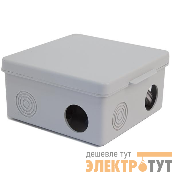 Коробка распределительная ОП 100х100х50мм 7 каб. вводов IP54 сер. TOKOV ELECTRIC TKE-KR-100-100-50-C06