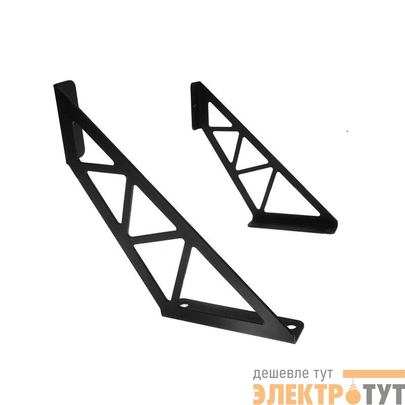 Кронштейн в стиле лофт для крепления полок настенный черн. Rexant 38-0680