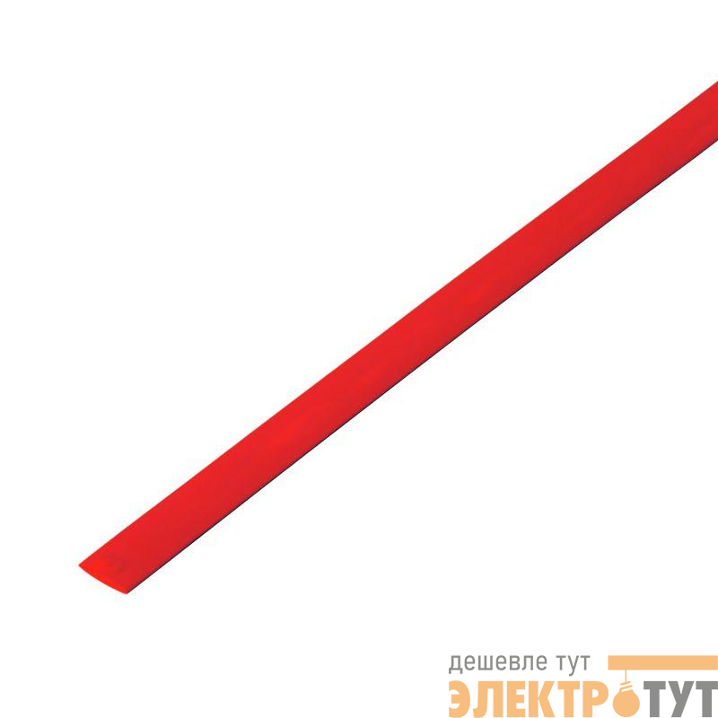 Трубка термоусадочная ТУТ нг 4.0/2.0 красн. 1м Rexant 20-4004