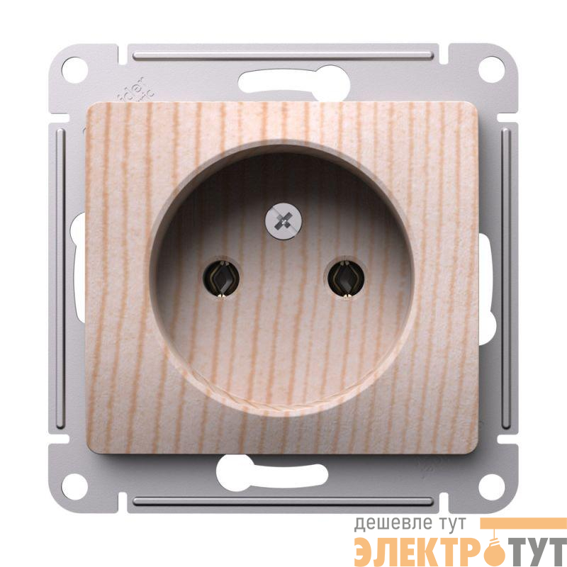 Розетка Glossa 16А без заземл. механизм сосна SE GSL001541