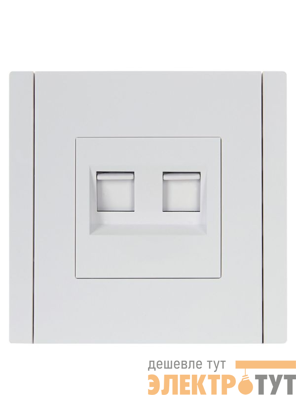 Розетка компьютерная 2-м RJ45 кат.6 FORTE&PIANO FP234 бел. IEK FP-K20-2-K01