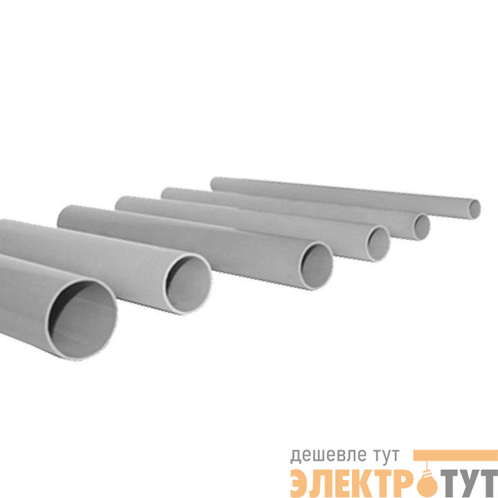 Труба ПВХ гладкая жесткая d20 сер. (дл.3м) EKF trg-20-3m