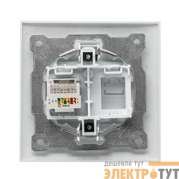Розетка компьютерная 1-м RJ-45 бел. PROxima EKF EWK01-035-10