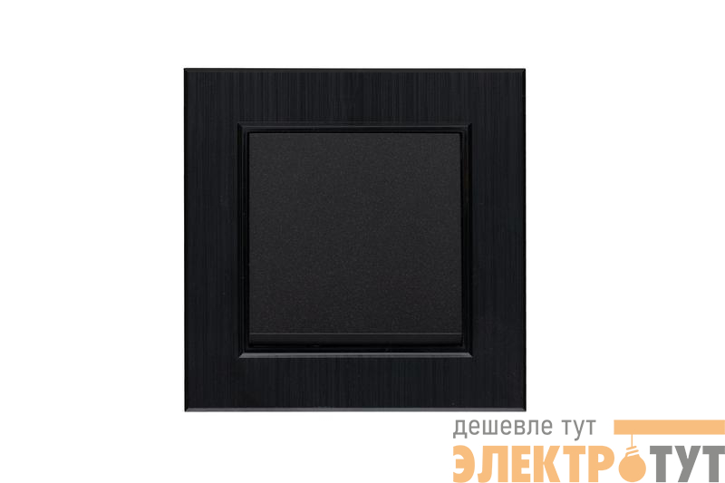 Выключатель 1-клав. Karea LINE STAR чер. Makel 86054001