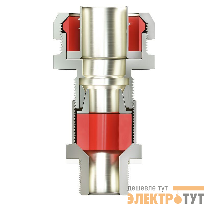 Ввод кабельный универс. серии КАЕРМ для бронир. и небронир. кабеля М50х1.5 d30.8-38мм Dn40 никелированная латунь IP66/IP68 DKC KAEPM6MHK-40