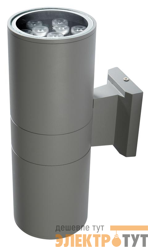 Светильник светодиодный архитектурный PWL-300110/30D 2х9Вт 6500К GR IP65 фасадный исполнение двухсторон. сер. Pro JazzWay 2857941B