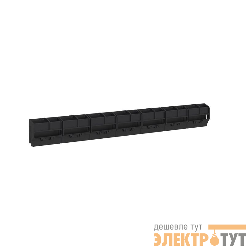 Держатель шинный Фрейм (FRAME) 306мм 7 сегментов до 35 полюсов (для всех кроме 18/54/72мод.) черн. DKC F12BBHU1