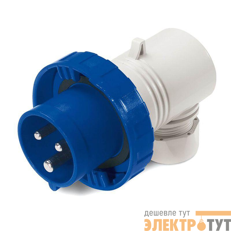 Вилка кабельная угловая 32А 2P+E 230В IP67 DKC DIS2263233