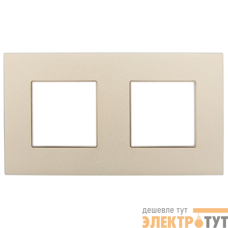 Рамка 2-м SKANDY SK-F32Sh металл шампань IEK SK-M22-M-K37