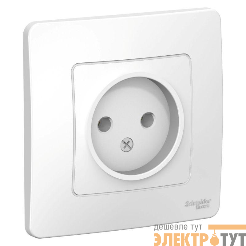 Розетка 1-м СП Blanca 16А IP20 250В без заземл. без защ. шторок бел. SE BLNRS000011