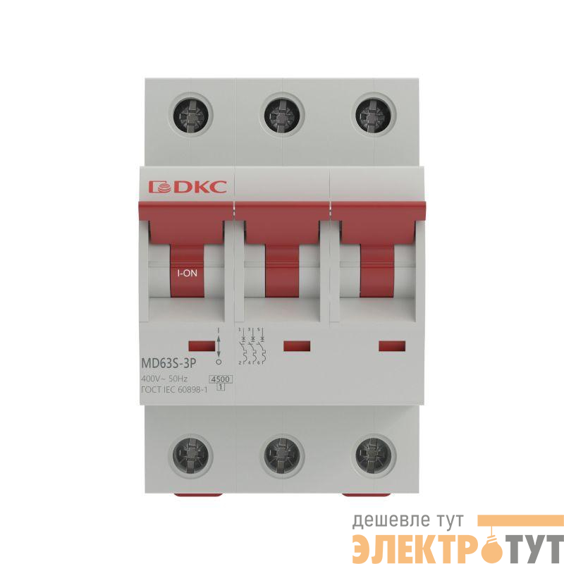 Выключатель автоматический модульный 3п B 3А 4.5кА YON max MD63S YON MD63S-3PB3