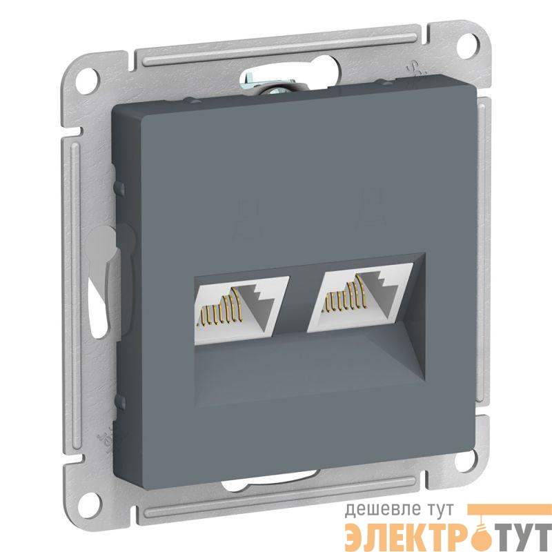 Розетка компьютерная 2-м AtlasDesign RJ45 кат.5E механизм грифель SE ATN000785
