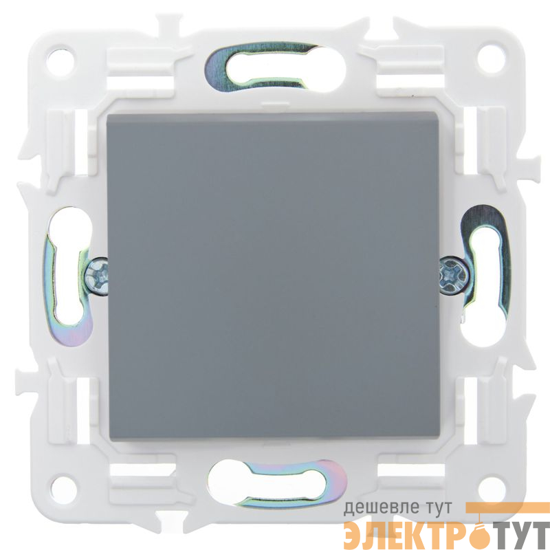 Выключатель кнопочный 1-кл. SKANDY 10А SK-V14Gr сер. IEK SK-V17-0-10-K03