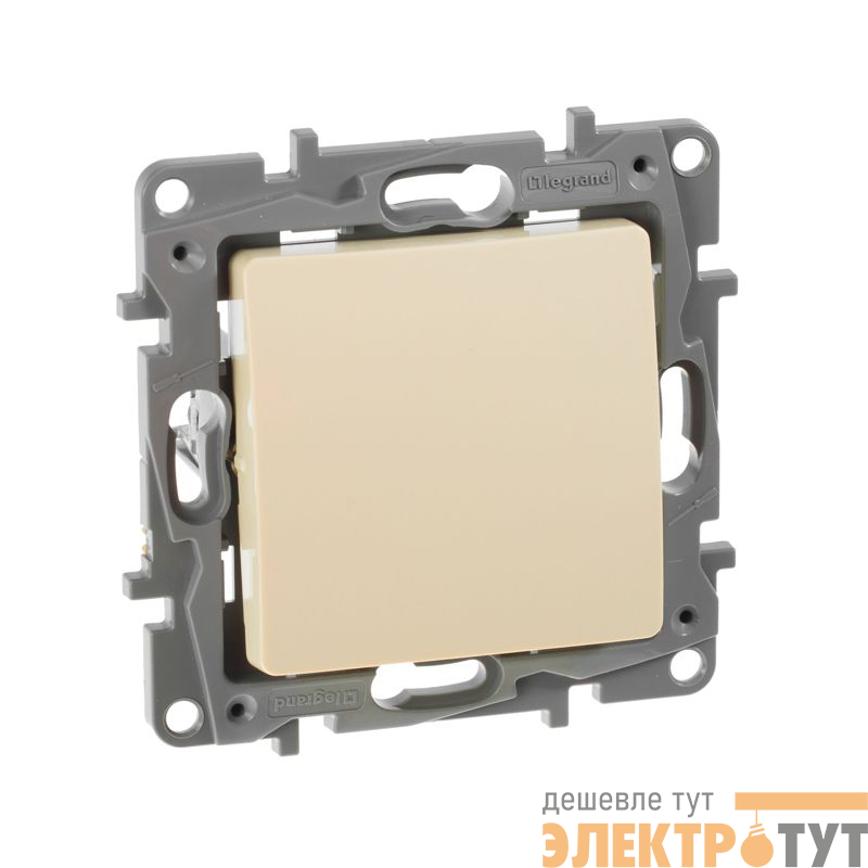 Выключатель 1-кл. 1п 1мод. СП Etika 10А IP20 250В 10AX безвинтов. зажимы механизм сл. кость IEK 672301
