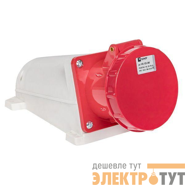 Розетка стационарная наружная 145 3P+PE+N 125А 380В IP67 EKF ps-145-125-380