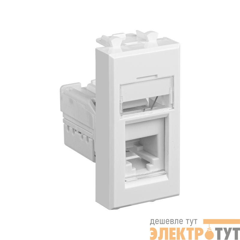 Розетка телефонная 1мод. Avanti "Белое облако" RJ12 модульная DKC 4400311