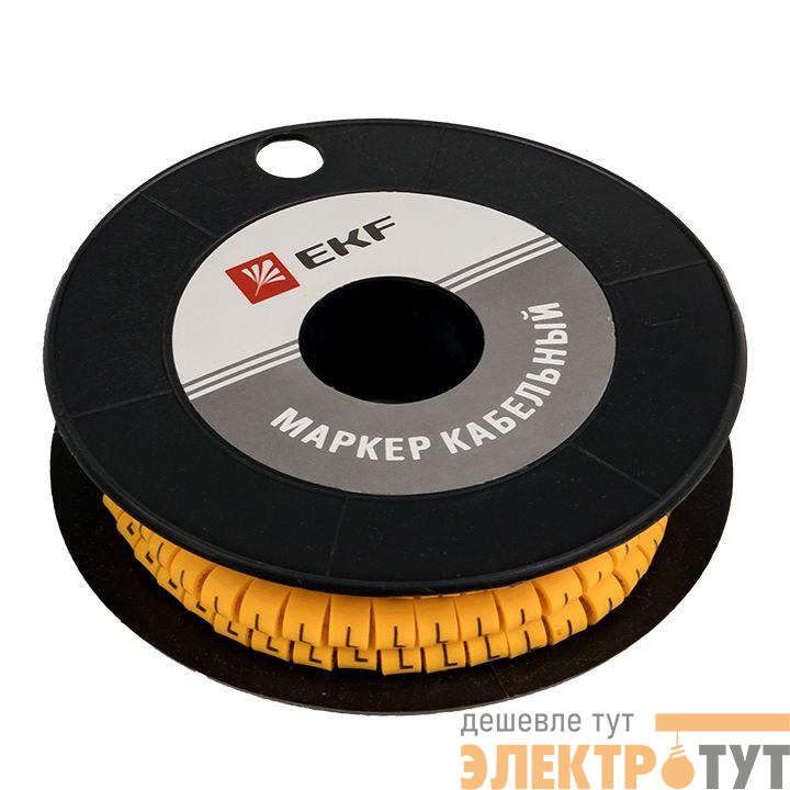 Маркер каб. 6.0кв.мм "L" (ЕС-3) (уп.350шт) PROxima EKF plc-KM-6-L