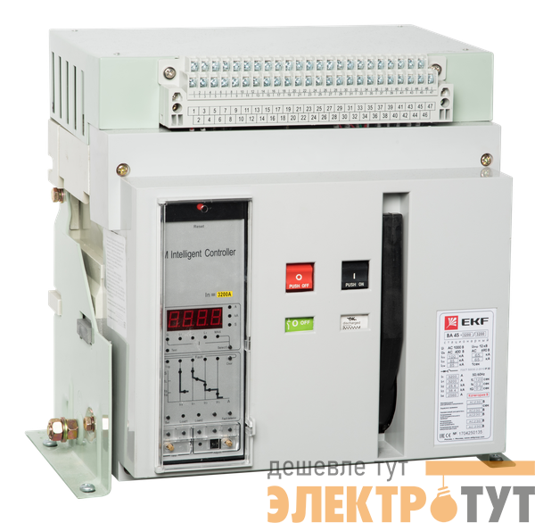 Выключатель автоматический 3п 2000/630А 80кА ВА-45 PROxima стац. EKF mccb45-2000-630