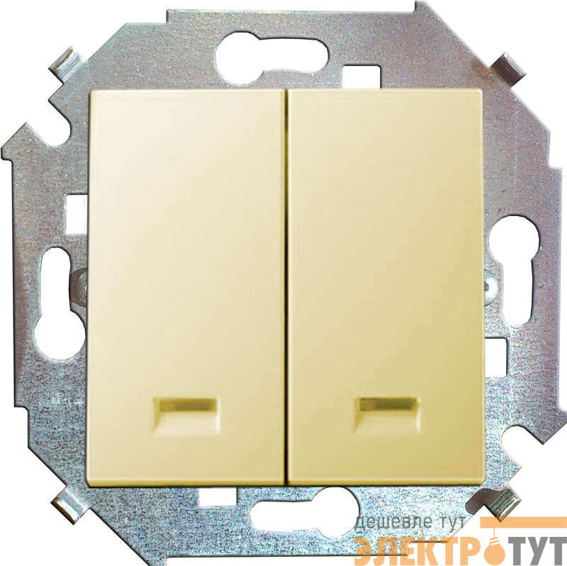 Выключатель 2-кл. СП Simon 15 16А IP20 с подсветкой винтов. зажим механизм сл. кость Simon 1591392-031