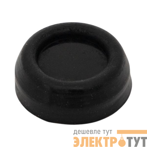 Колпачок для плоской кнопки XB4 силикон. черн. EKF pe-22x-bl