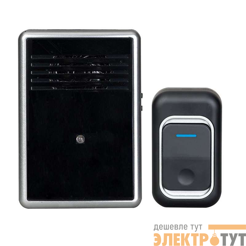 Звонок беспроводной Трио 32 мелодии 150м 4-тональная полифония регулир. громкости настольн./настен. брызгозащ. кнопка IP44 3AAх1.5В МОНОМАХ ТР-01Б