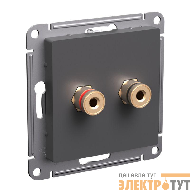 Аудиорозетка двойная AtlasDesign базальт SE ATN001487