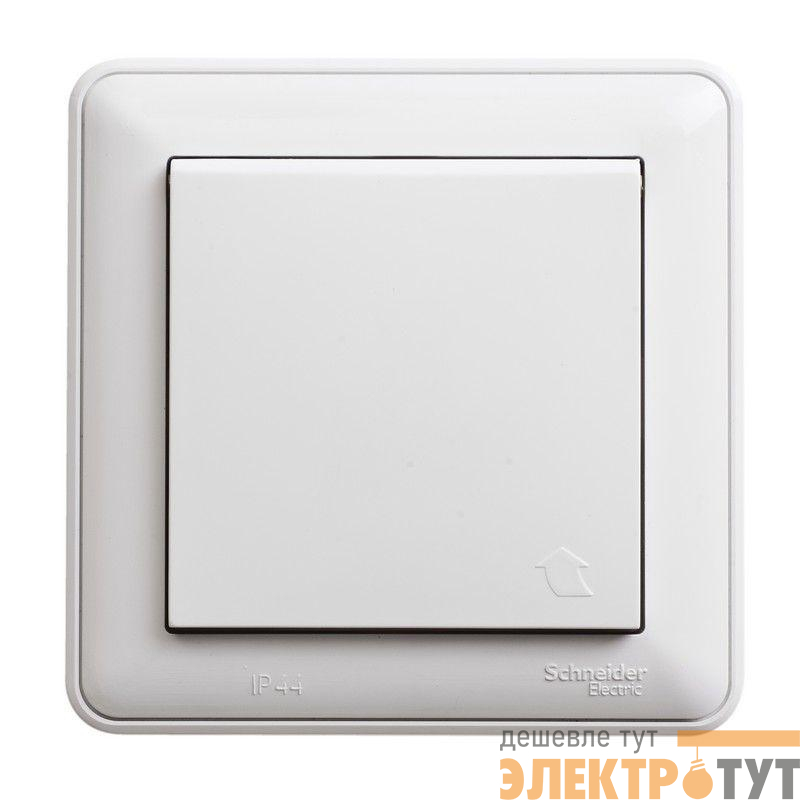 Розетка 1-м СП W59 Aqua 16А IP44 с заземл. защ. шторки в сборе бел. SE RS16-152B-18
